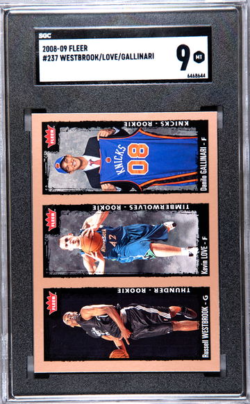 2008-09 Fleer #237 Russell Westbrook/Love/Gallinari RC SGC 9
