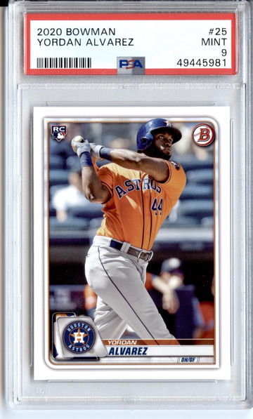2020 Bowman #25 Yordan Alvarez RC PSA 9
