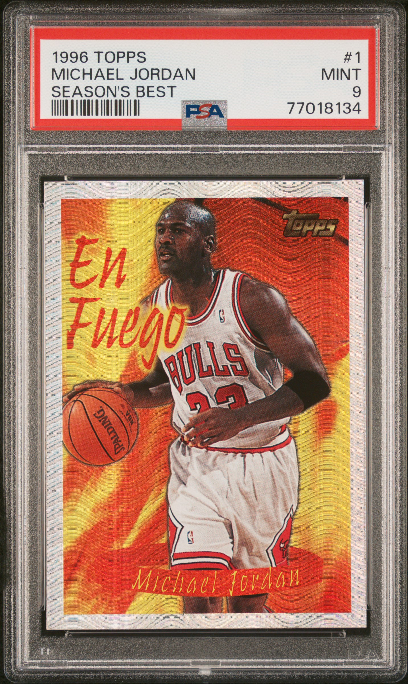 PSA 9 1996 Topps Season'S Best Michael Jordan Season'S Best #1