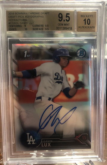 2016 Bowman Chrome Draft Refractor Auto /499 Gavin Lux