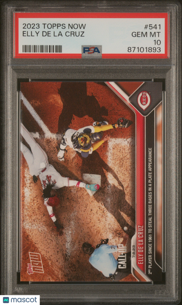 2023 Topps Now #541 Elly De La Cruz - Cincinnati Reds PSA 10