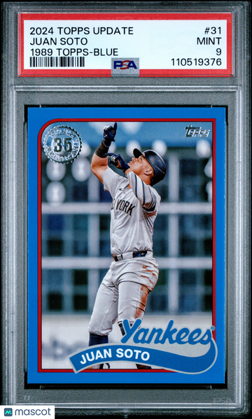 2024 Topps Update 1989 Topps Baseball Juan Soto #31 Blue PSA 9