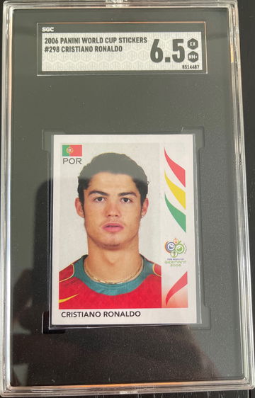 Cristiano Ronaldo 2006 Panini World Cup Sticker #298 SGC 6.5