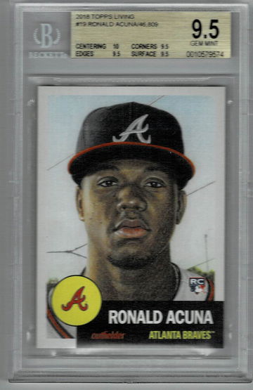 2018 TOPPS LIVING RONALD ACUNA JR. BGS 9.5 RC