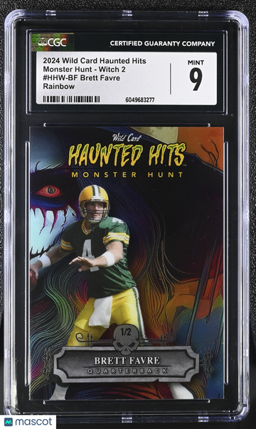 2024 Wild Card Haunted Hits Brett Favre #HHW-BF Rainbow /2 Monster Hunt - Witch 2 CGC 9