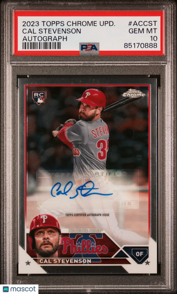 2023 Topps Chrome Update Autograph Cal Stevenson #ACCST PSA 10