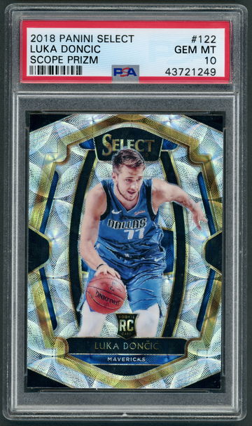 2018 Panini Select Luka Doncic Scope Prizm Premier Level PSA 10 Gem Mint Rookie RC