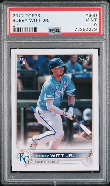 BOBBY WITT JR. 2022 Topps SP PSA 9 MINT Rookie Card RC