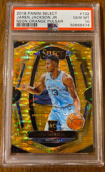 2018 Panini Select Orange Pulsar Prizm /13 FOTL Jaren Jackson Jr. #132 PSA 10