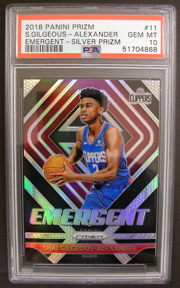 Shai Gilgeous-Alexander Emergent Silver Prizm PSA 10