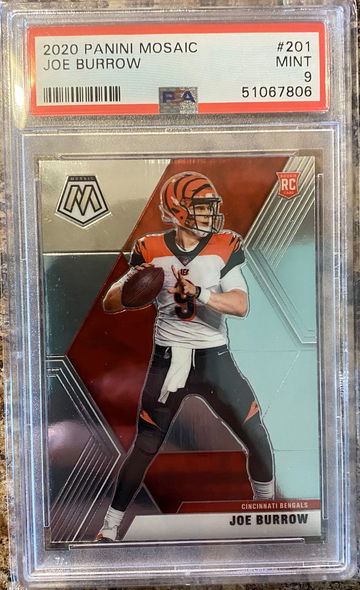 2020 Mosaic Joe Burrow PSA 9 Rookie Card
