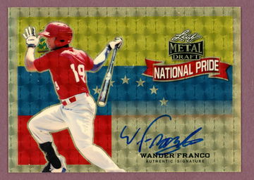 2018 LEAF METAL DRAFT NATIONAL PRIDE GOLD WANDER FRANCO AUTO NUMBERED 1/1