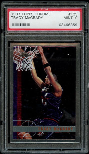 1997-98 Tracy McGrady Topps Chrome PSA 9 Mint #125