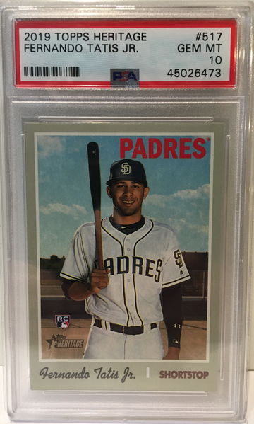 2019 Topps Heritage Fernando Tatis Jr Rookie RC #517 PSA 10 Padres
