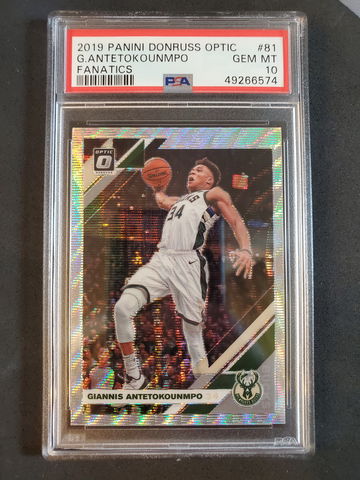 2019 Optic Fanatics Giannis Antetokounmpo PSA 10