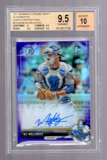 MJ Melendez 2017 Bowman Purple Refractor Auto