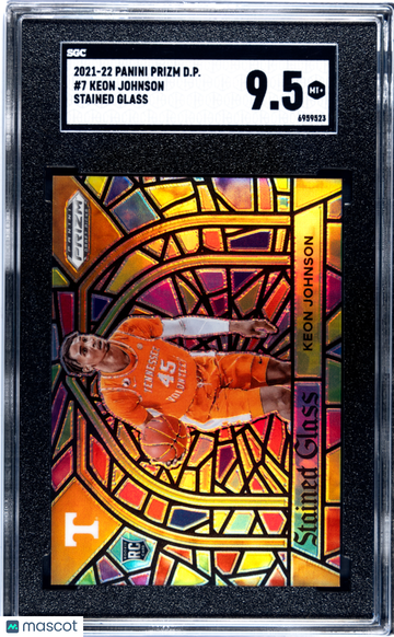 2021 Panini Prizm Draft Picks Keon Johnson #7 Stained Glass SGC 9.5