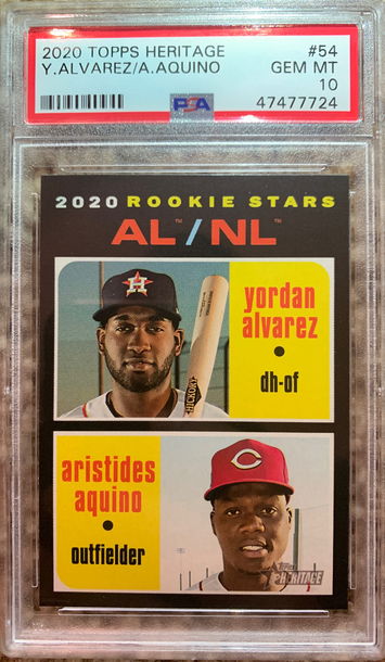 2020 Topps Heritage Yordan Alvarez Aquino PSA 10 GEM MINT #54