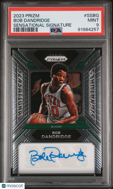 2023 Panini Prizm Sensational Signatures Bob Dandridge #SSBG PSA 9