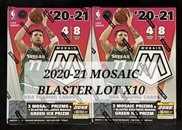 2020-21 Mosaic Basketball Blaster Bix Lot x10