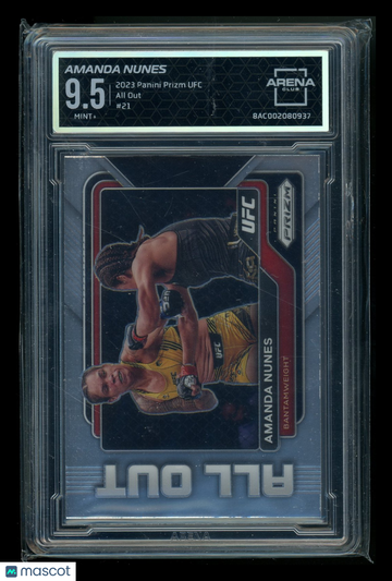 2023 Panini Prizm UFC All Out Amanda Nunes #21 Arena Club 9.5