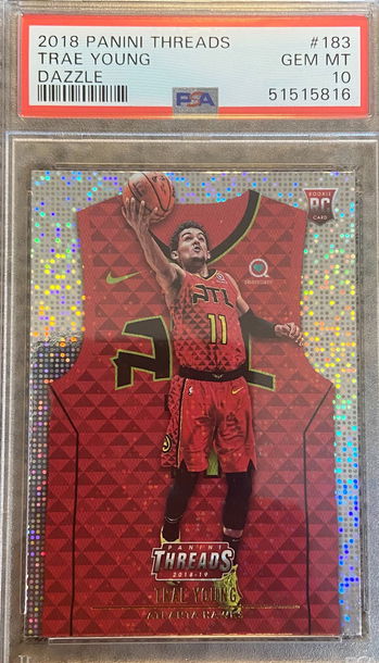 2018 Panini Threads Dazzle Trae Young PSA10 RC