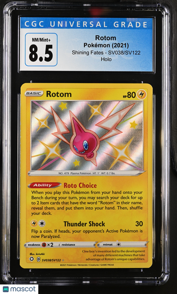 2021 Pokémon Shining Fates Rotom Shiny Vault CGC 8.5 #SV038/SV122