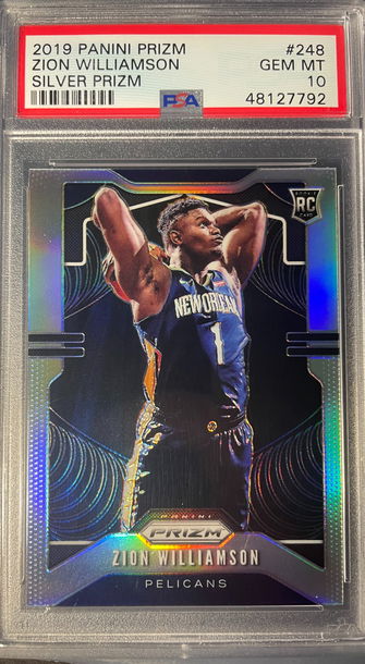 2019 Panini Prizm Silver Zion Williamson PSA 10