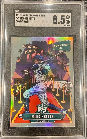2021 DOWNTOWN Mookie Betts #D-3 SSP SGC 8.5 NM-MT+