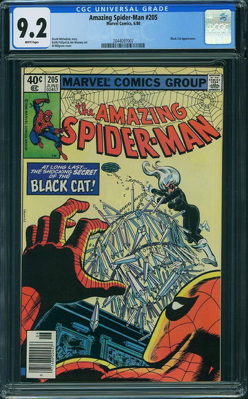 AMAZING SPIDER-MAN #205, CGC 9.2 NM-