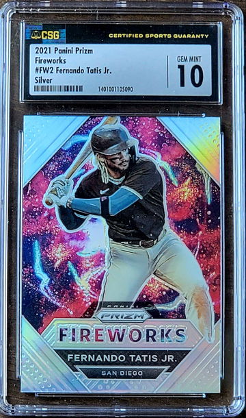 2021 FERNANDO TATIS Jr. Panini SILVER Prizm Fireworks CSG 10 POP 2 #FW2