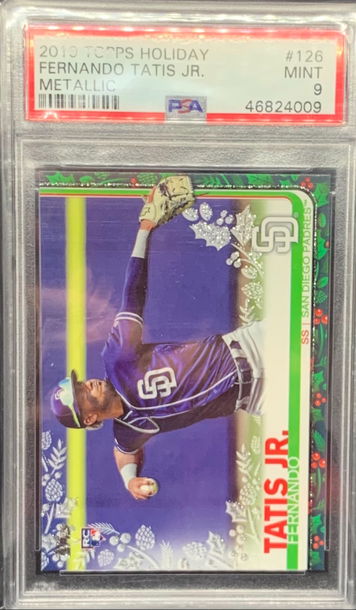 2019 TOPPS HOLIDAY METALLIC FERNANDO TATIS JR ROOKIE CARD RC PSA 9