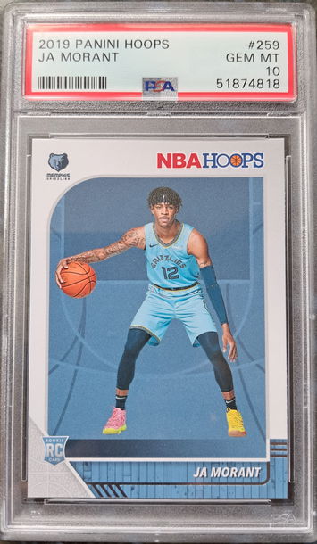 PSA 10 Ja Morant Rookie Card 2019 NBA Hoops base #259 RC Gem Mint