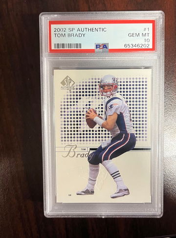 2002 SP Authentic Tom Brady PSA 10