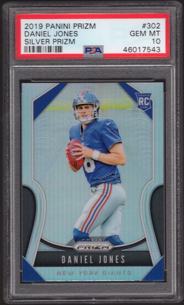 Daniel Jones 2019 Prizm #302 Silver Prizm PSA 10 
