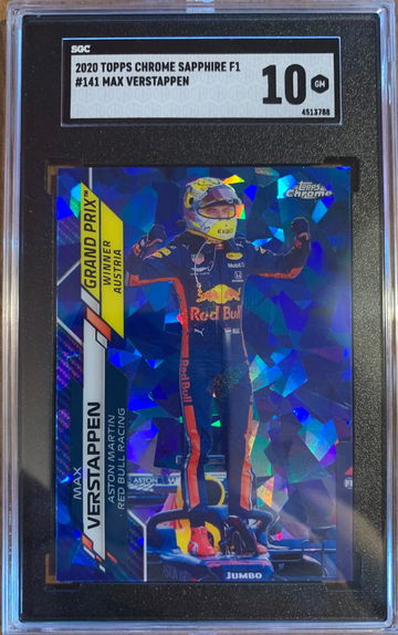 2020 Topps Chrome Sapphire Formula 1 Max Verstappen #141 SGC 10