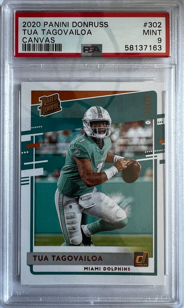2020 Panini Donruss Tua Tagovailoa Canvas PSA 9