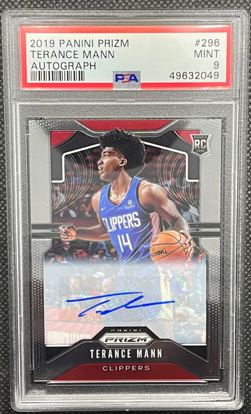 2019 Panini Prizm Terance Mann Autograph PSA 9