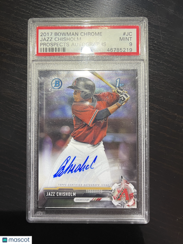 2017 Bowman Chrome Prospect Autographs Jazz Chisholm #JC PSA 9