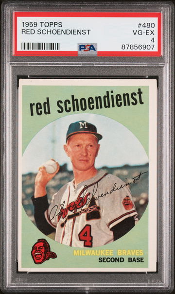 1959 Topps Red Schoendienst #480 PSA 4