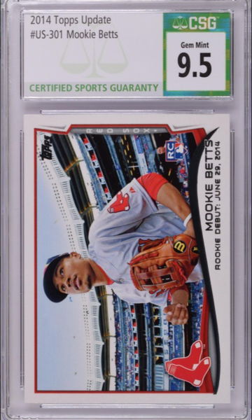 Mookie Betts RC 2014 Topps Update .US-301 Dodgers