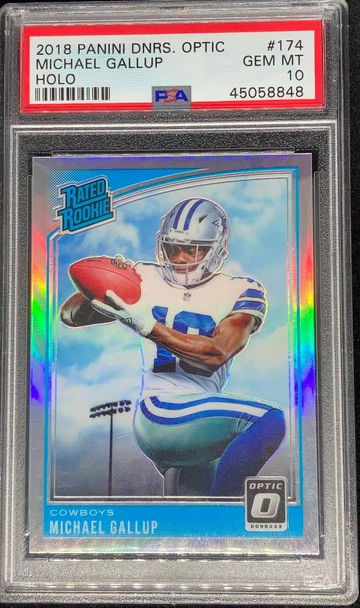 2018 Panini Donruss Optic HOLO Michael Gallup PSA 10