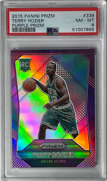 /99 2015 Prizm Purple Terry Rozier RC Rookie PSA 8