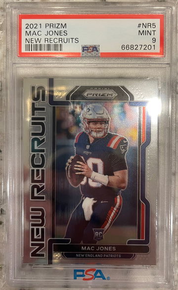 2021 Prizm Mac Jones RC New Recruits  #NR5 graded PSA 9 Mint