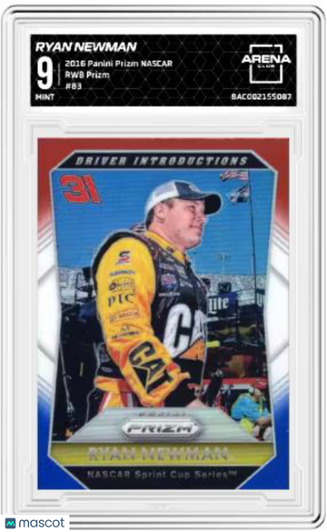 2016 Panini Prizm NASCAR Ryan Newman #83 RWB Prizm Arena Club 9