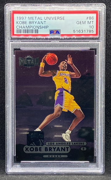 1997 Metal Universe Championship 86 Kobe Bryant – PSA 10 Gem Mint