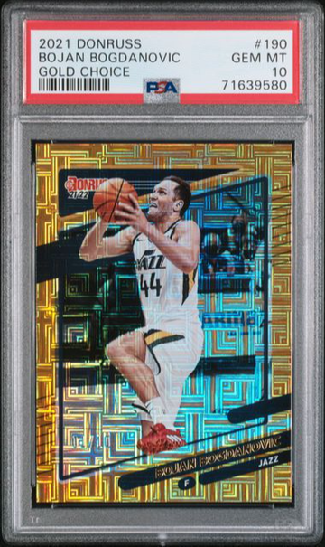 2021 PANINI DONRUSS CHOICE BOJAN BOGDANOVIC GOLD SP /10 #190 PSA 10