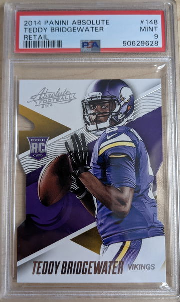 2014 Panini Absolute Teddy Bridgewater Retail Die Cut Rookie PSA 9