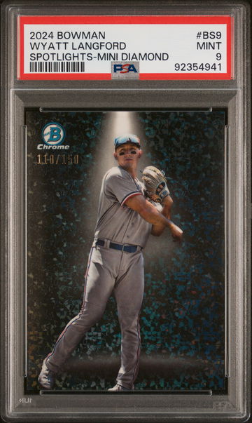 2024 Bowman Bowman Spotlights Mini Dia Ref Wyatt Langford #BS9 /150 PSA 9