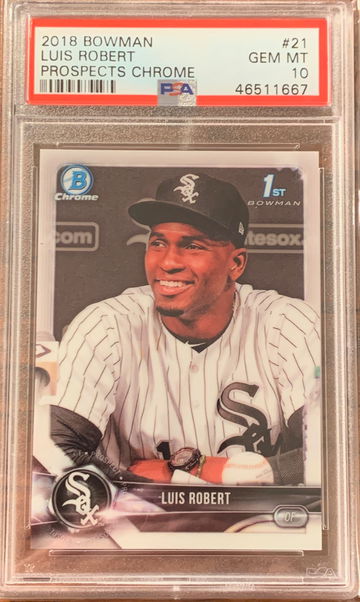 2018 Bowman Luis Robert Prospects Chrome #21 PSA 10 Gem Mint